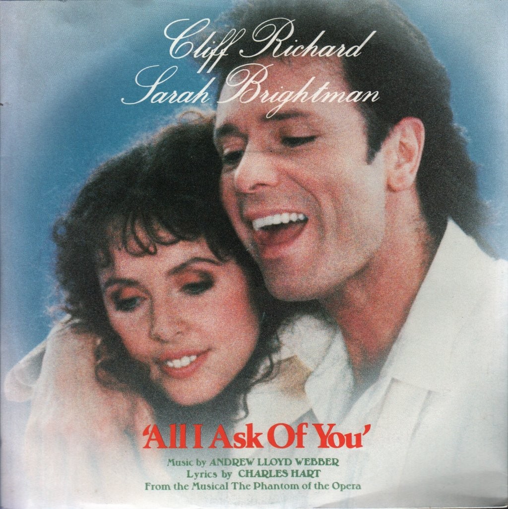 Cliff Richard e Sarah Brightman All I Ask of You Vinile 7" Polydor UK 1986