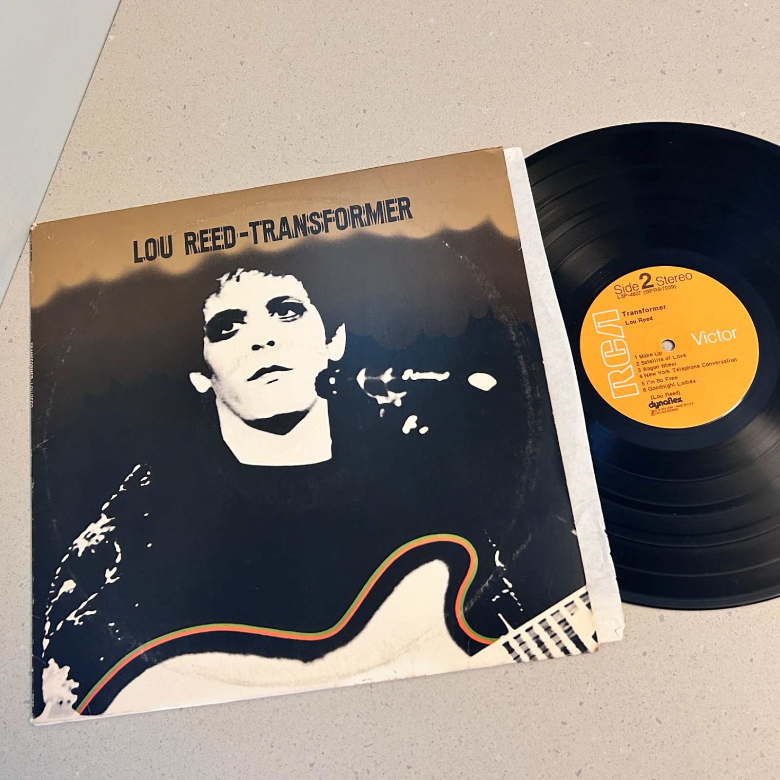 (NM) LOU REED "TRANSFORMER" 1972 1st US Vinyl LP RCA DYNAFLEX LSP-4807 OIS