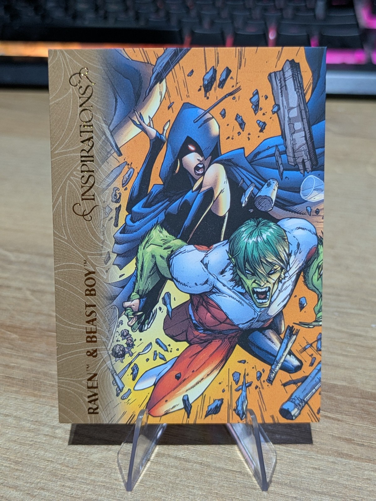 2026 UD Inspirations The World Of DC Raven & Beast Boy Bronze Parallel #81