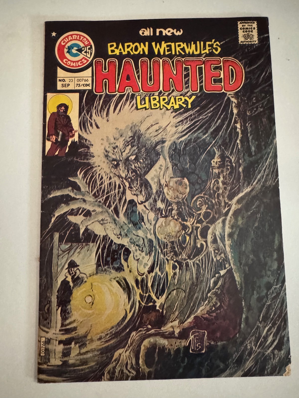 Haunted #23 (Charlton Comics settembre 1975) copertina dipinta RAW 5.0-6.0 Tom Sutton