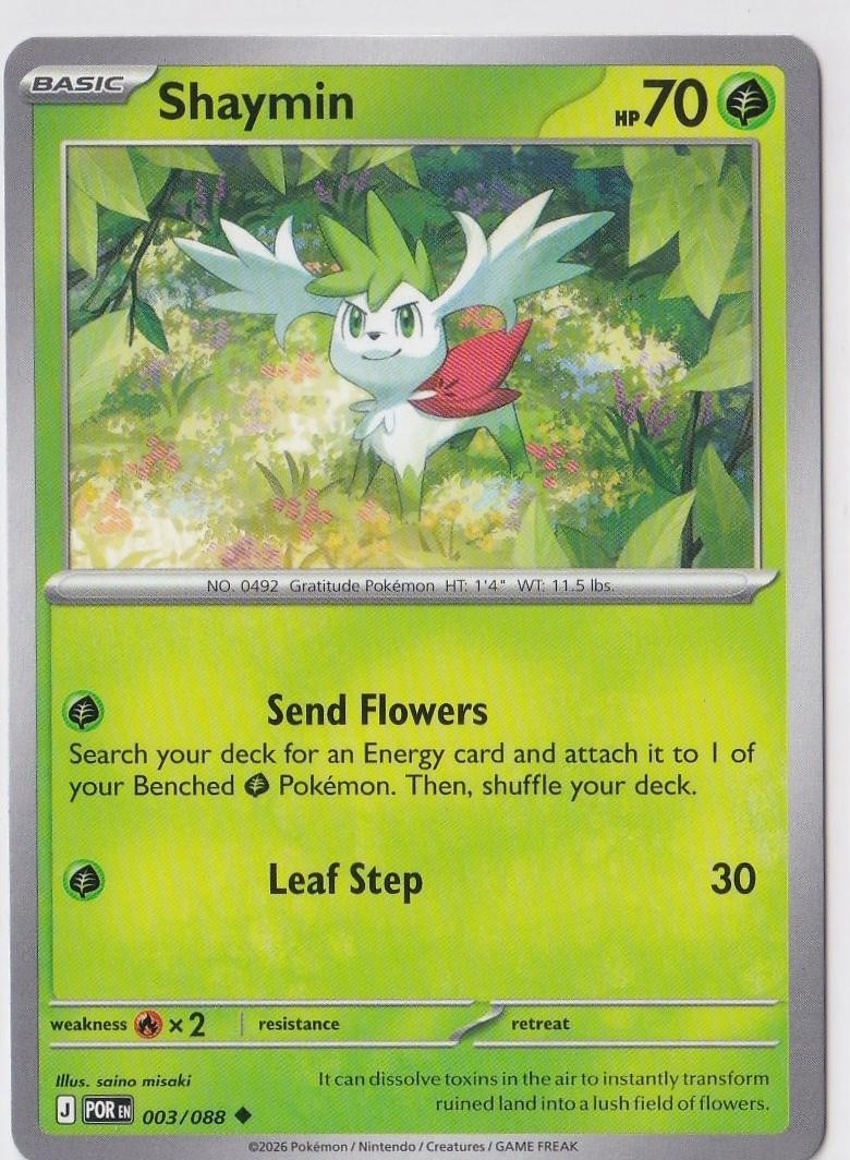Shaymin 003/088 UC Pokemon ordine perfetto quasi nuovo