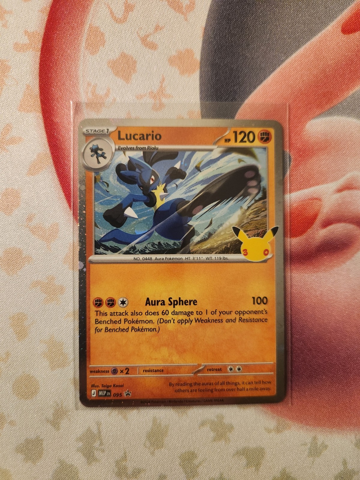 Pokemon TCG Lucario 095 Promo Celebrazione 30° Anniversario NM Cosmo Holo