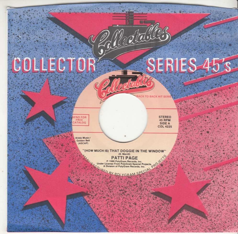 PATTI PAGE - HOW MUCH IS THAT DOGGIE IN THE WINDOW - MINT REISSUE 45 - NEW