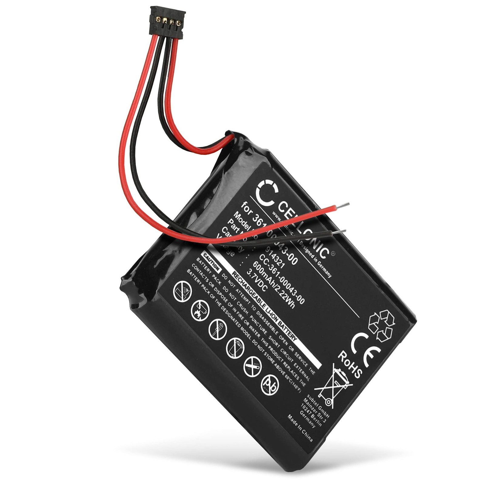 CELLONIC, Batteria GPS compatibile con Garmin Edge 520, Edge 820, Edge 510 (600m