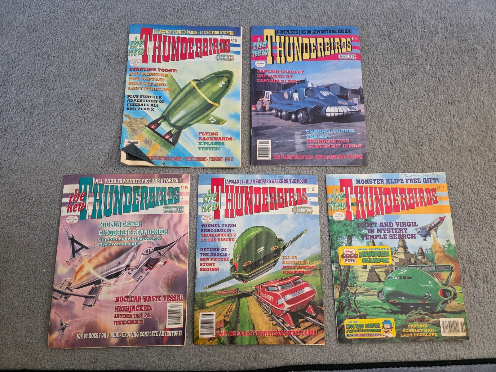 Set of 36 Thunderbirds comics ranging from #12 to #89