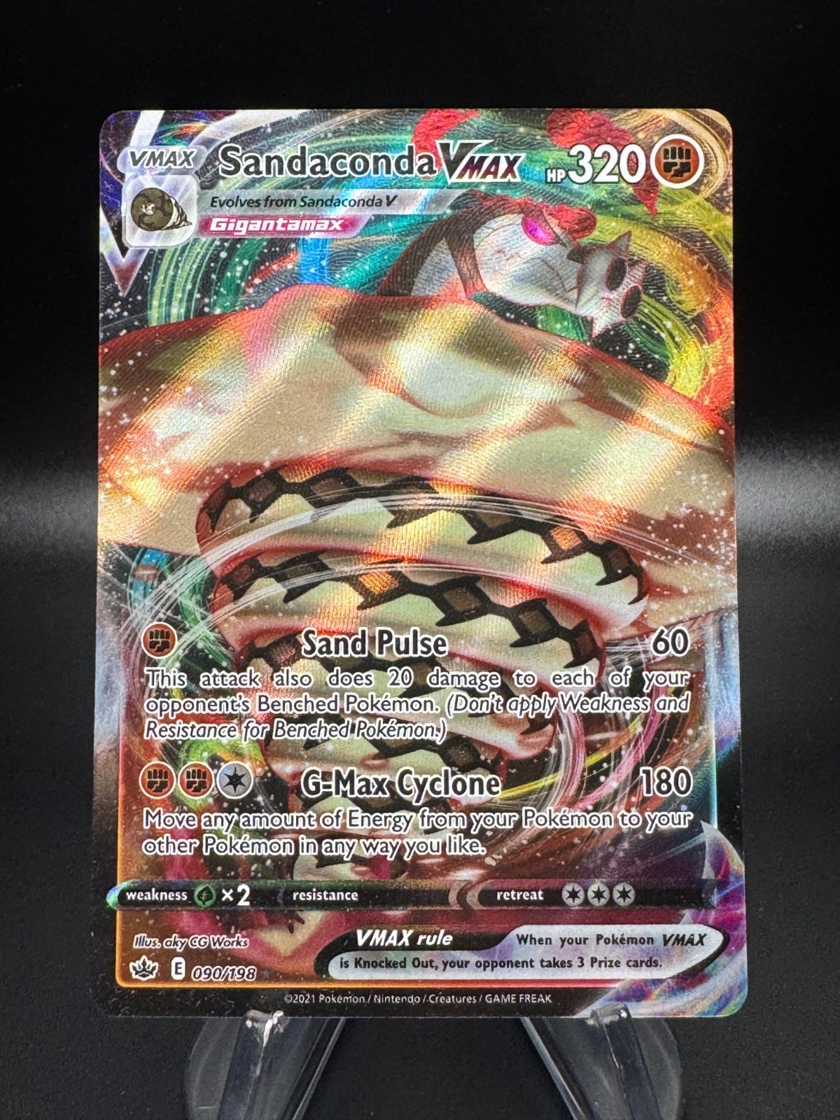 Pokemon Scudo Spada Regno Ghiacciante SANDACONDA VMAX Ultra Rara #090/198 2