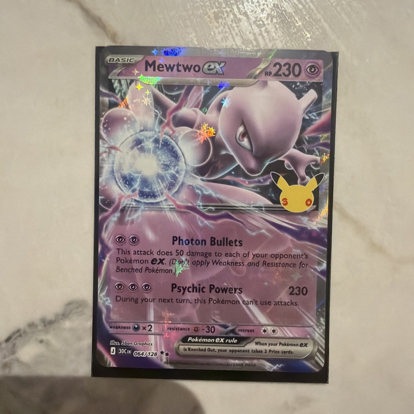 The Pokémon Company Mewtwo EX 064/128 ME: 30th Anniversary Holo 2026