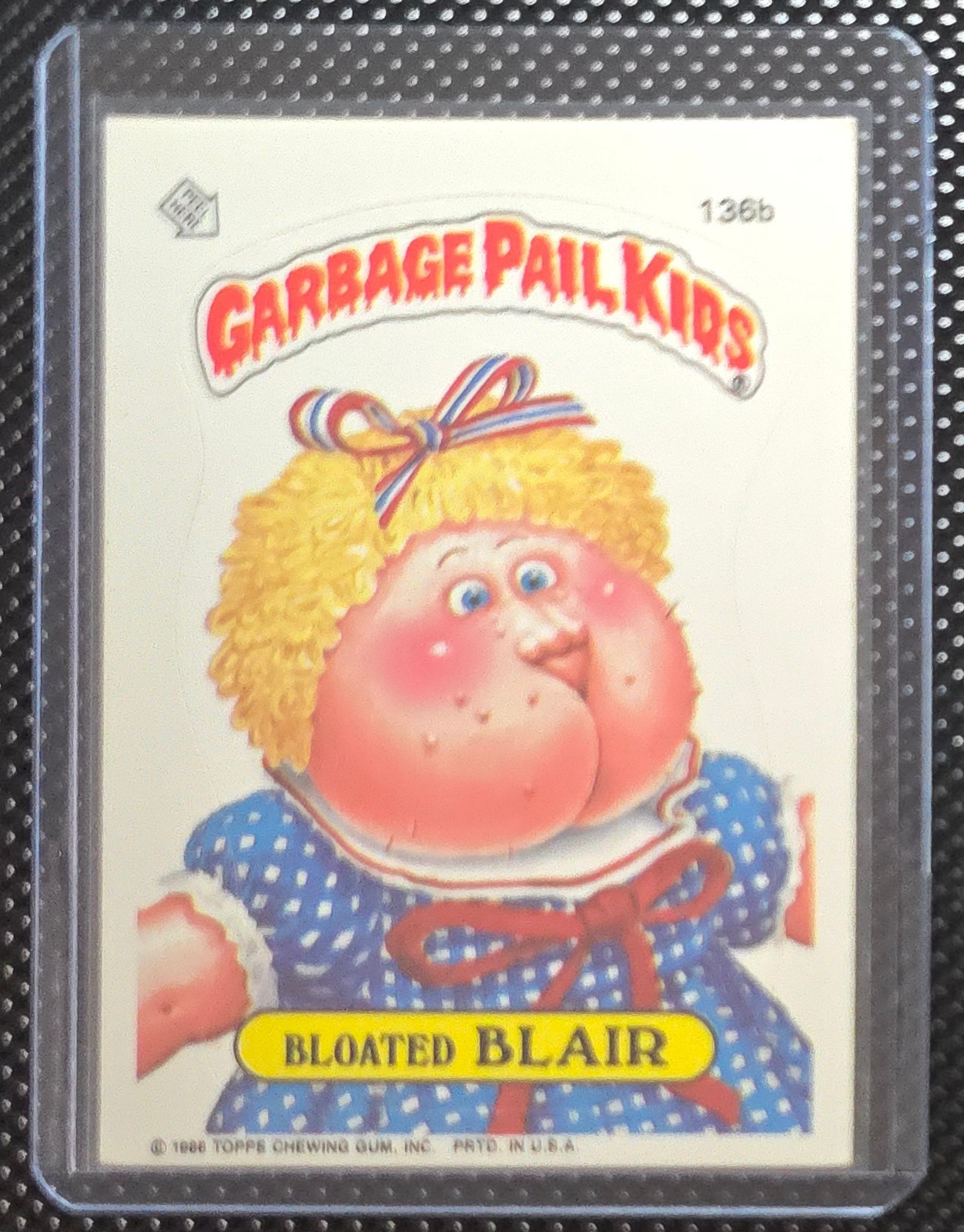 1986 Garbage Pail Kids Bloated Blair 136b Series 4