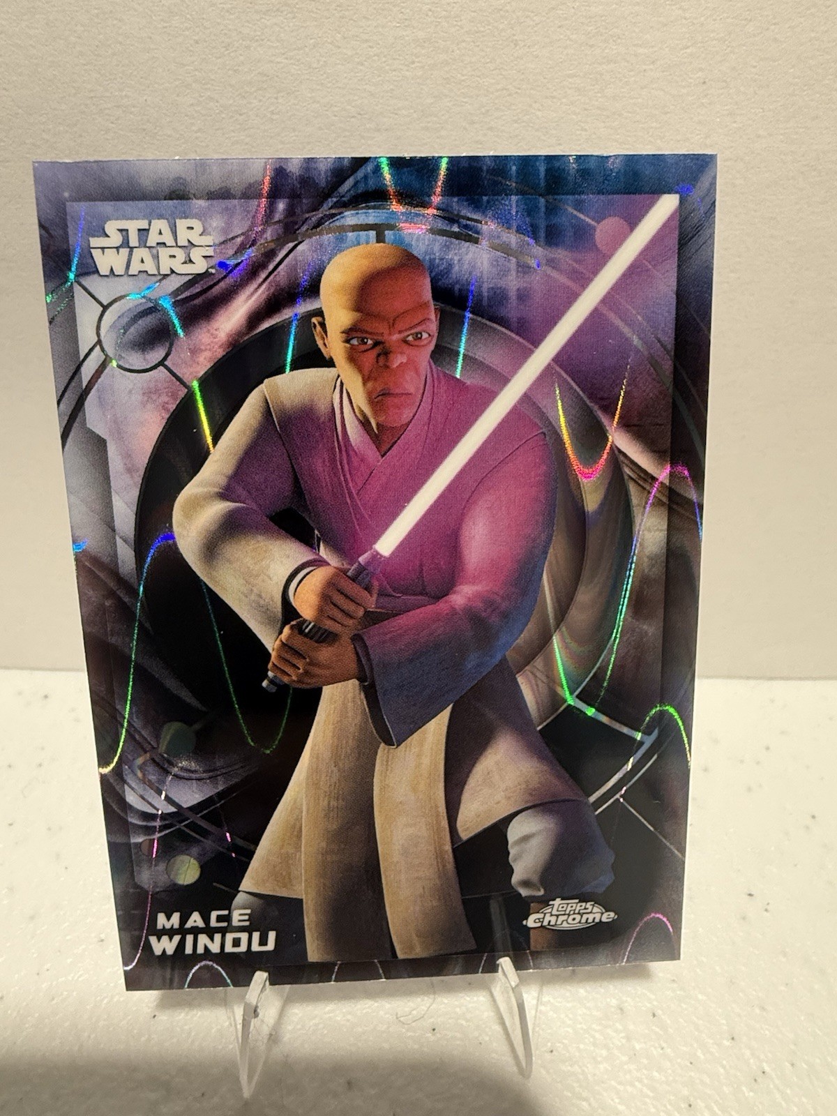 2026 Topps Chrome Star Wars Mace Windu RayWave Refractor #27