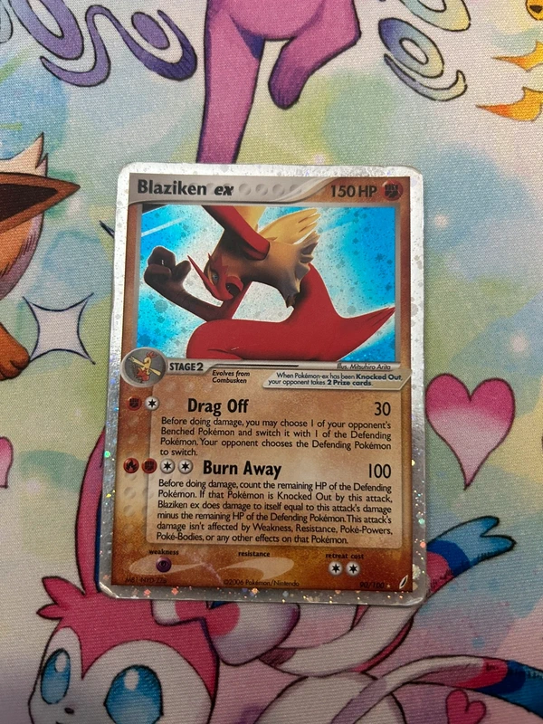 carta pokemon blaziken ex 90/100 crystal guardians inglese 2006