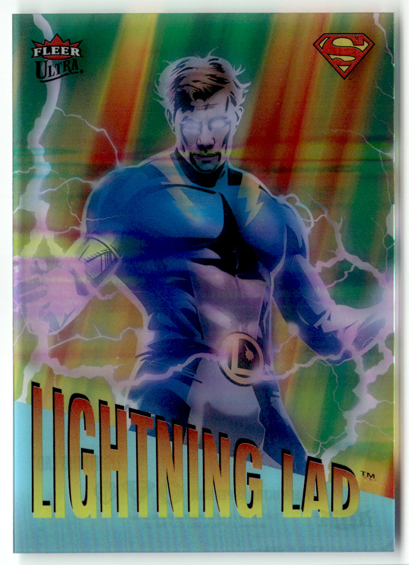 Fleer Ultra Superman 2025 n. Base in acetato retrò R-18 Lightning Lad