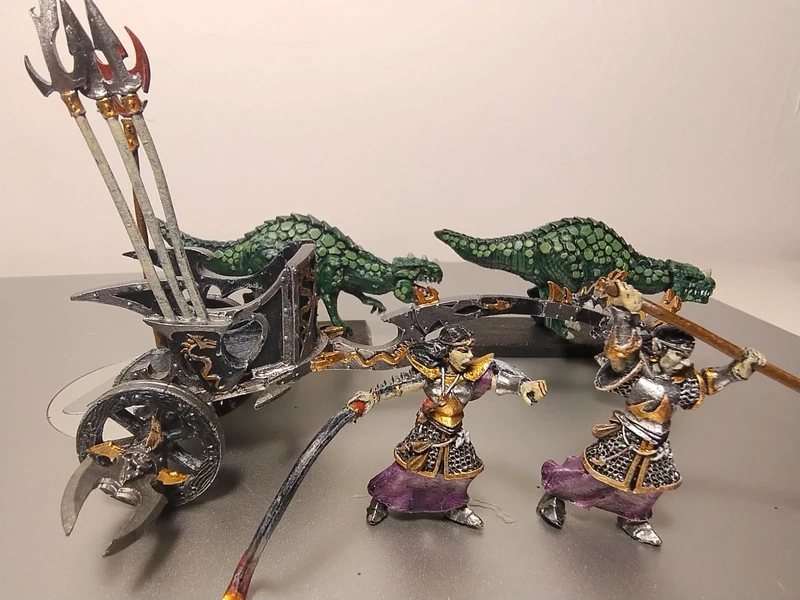 Warhammer dark elves cold one chariot oop