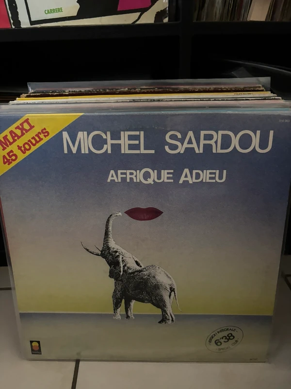 vinyle maxi 45t Michel Sardou (afrique adieu)
