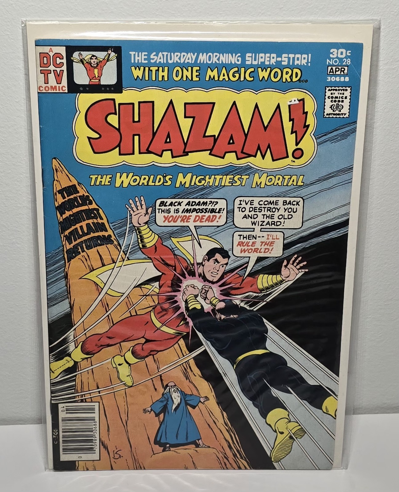 Shazam #28 Black Adam vs Captain 1977 Marvel DC TV Comic Book 