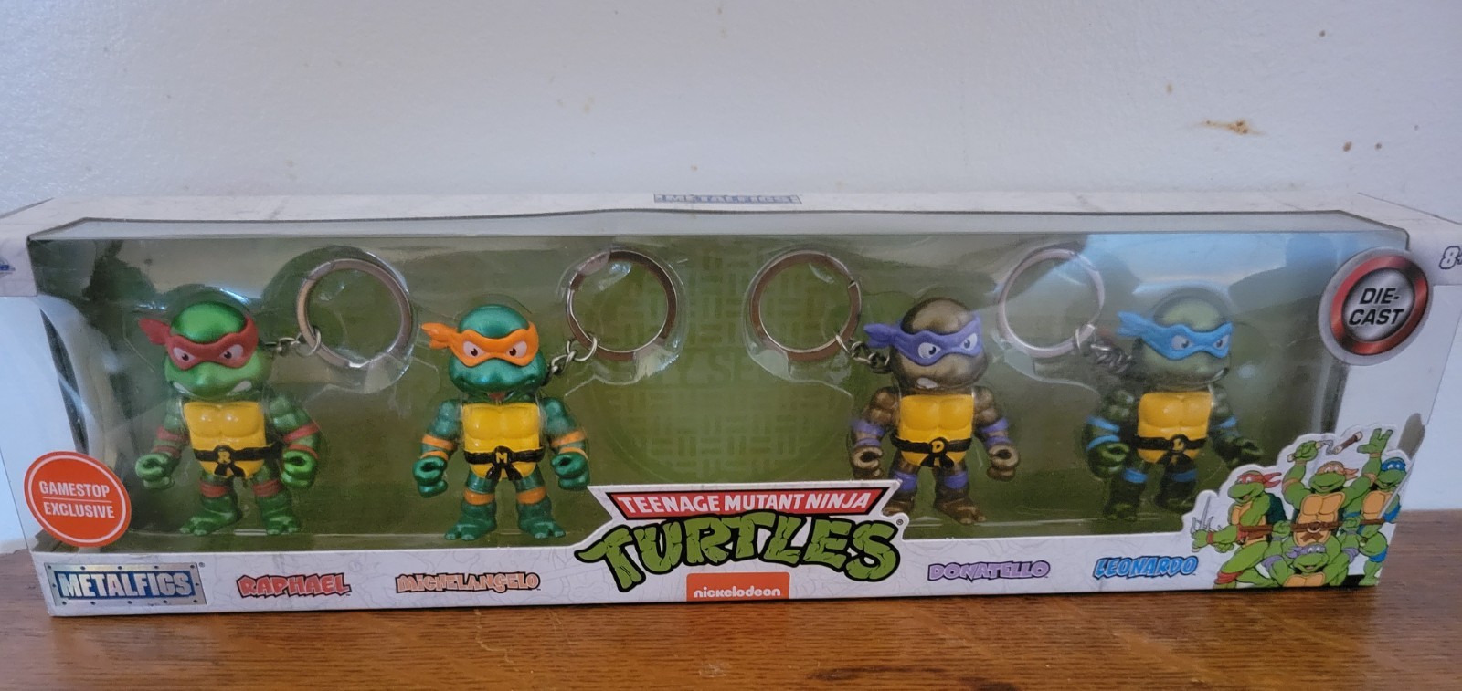 Portachiavi Teenage Mutant Ninja Turtles Metalfigs 2,5" pressofuso confezione da 4 GameStop