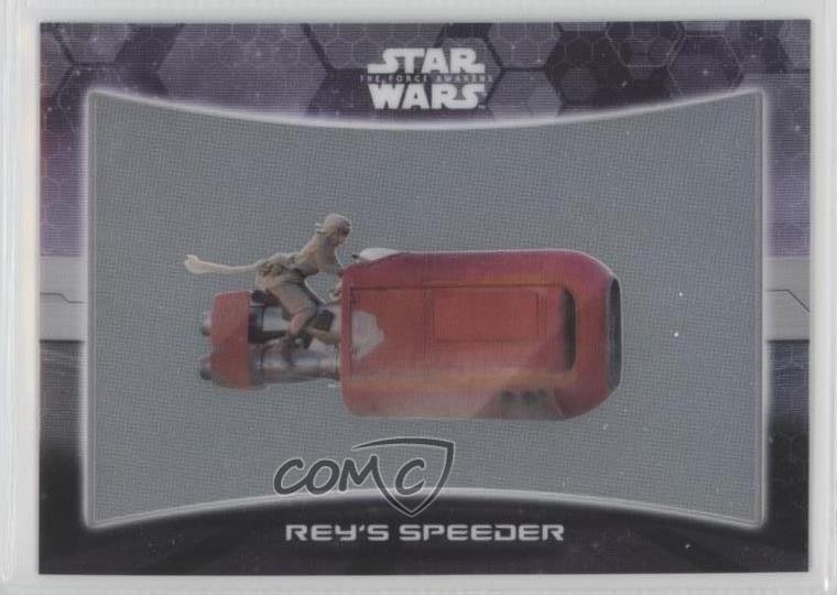 2016 Star Wars: The Force Awakens Chrome Ships & Vehicles Rey's Speeder #10 0z5