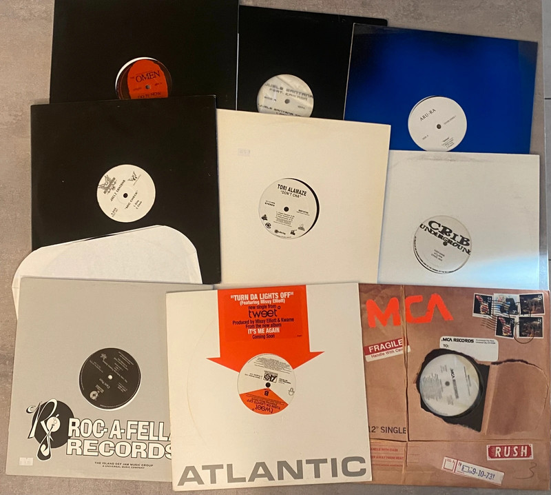 Lotto 10 dischi Vinili Hip Hop anni 2000 mix singoli