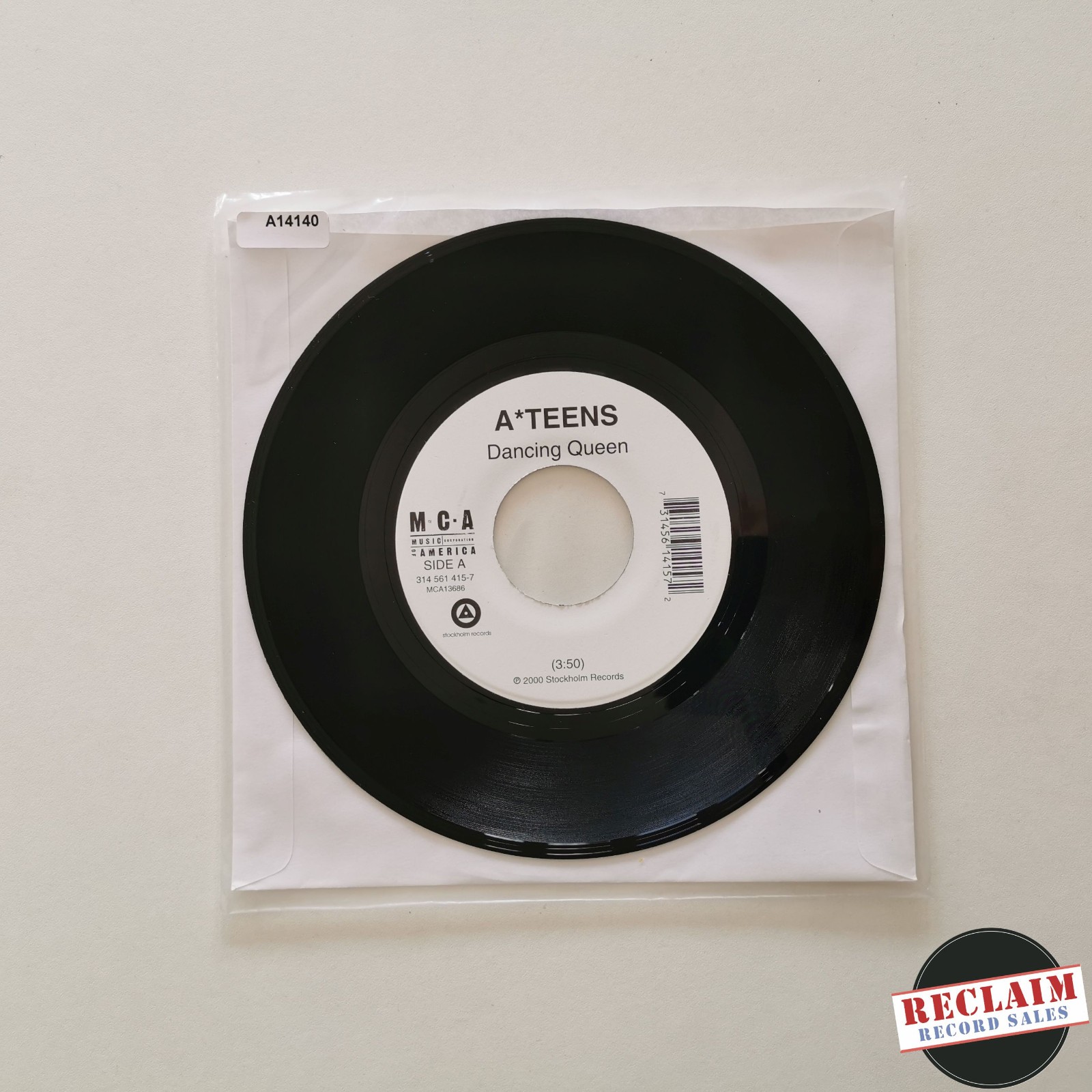 a*teens - dancing queen 7" vinyl record VG