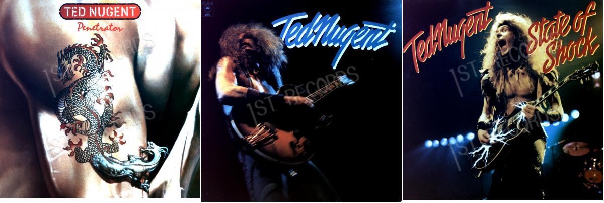 3 x Ted Nugent Vinyl LP Sammlung VG/VG+ .