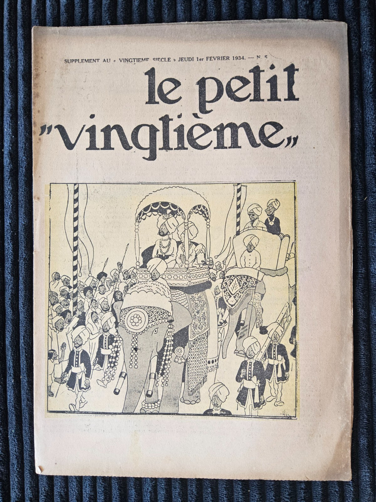 Tintin - Petit Vingtième - Numéro 5 de 1934