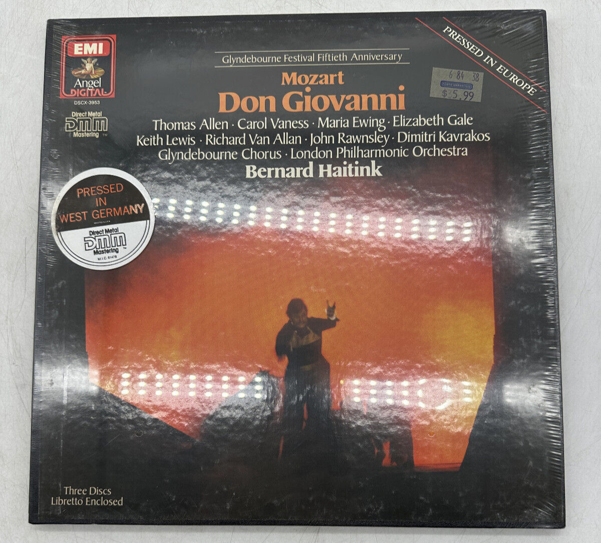 Mozart Don Giovanni Angel Records DSCX-3953 Box Set NEW Sealed!