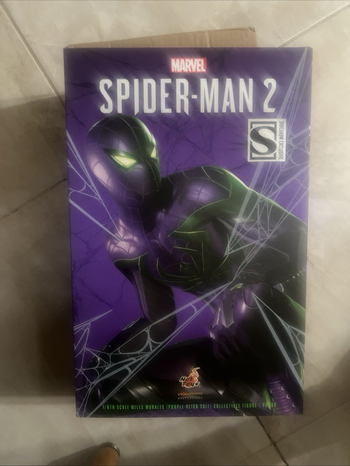 Hot Toys Marvel's Spider-Man 2 Miles Morales Purple Reign Suit VGM68 (venditore USA)