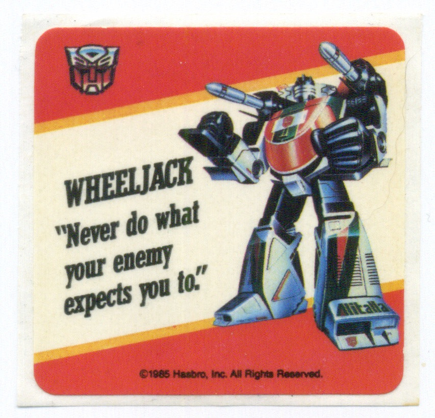 Adesivo TRANSFORMERS ACTION CARDS Wheeljack