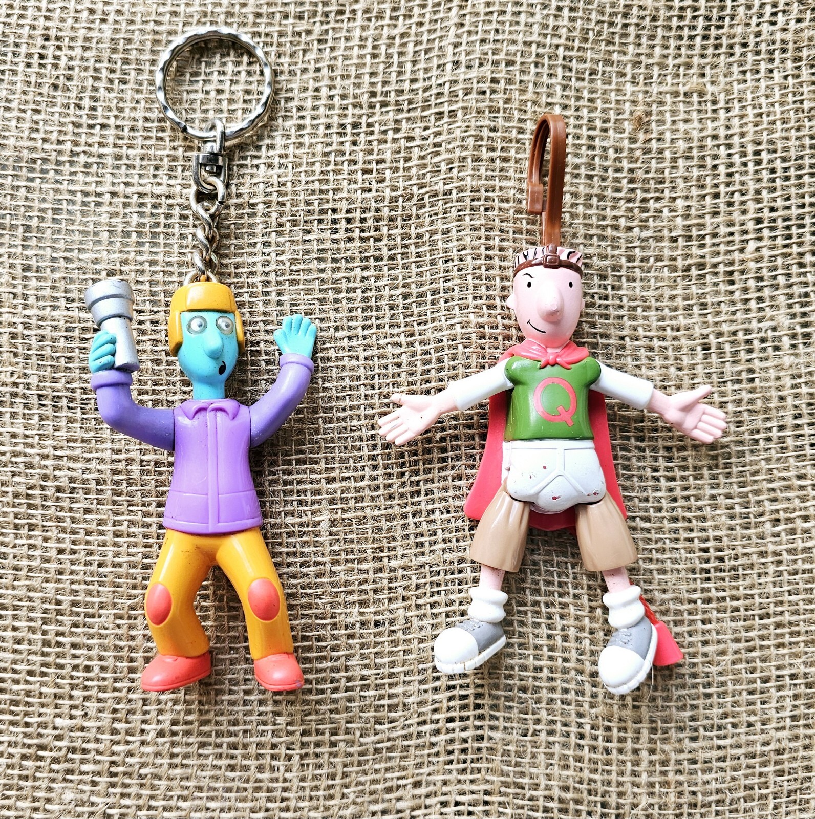Dougs primo film 1999 Skeeter e Quailman zaino clip figure giocattolo