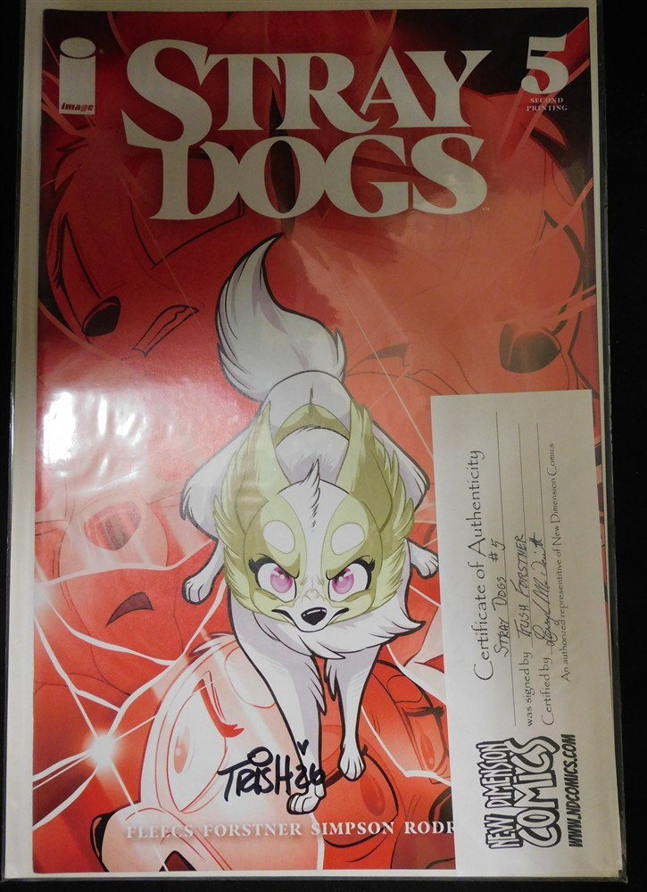 STRAY DOGS 5 IMAGE 2ND PRINT COMIC SIGNED TRISH FORSTNER W/COA FLEECS 2021 VF/NM