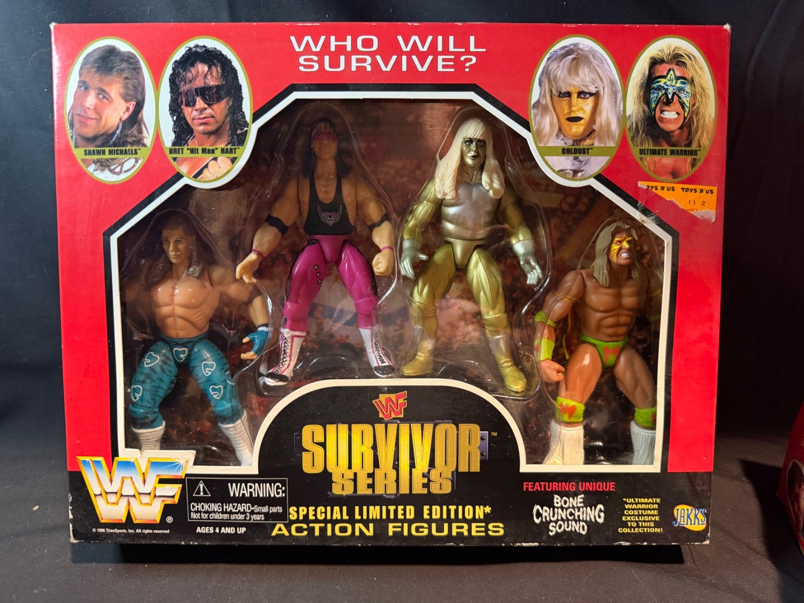 WWF Survivor Series Jakks Box Set Shawn Michaels Bret Hart Goldust Warrior 1996