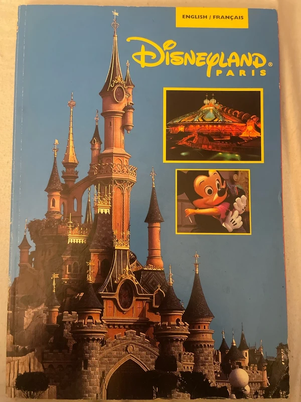 Rare - Guide officiel rétro de Disneyland Paris de 1996 (édition bilingue Anglais / Français)