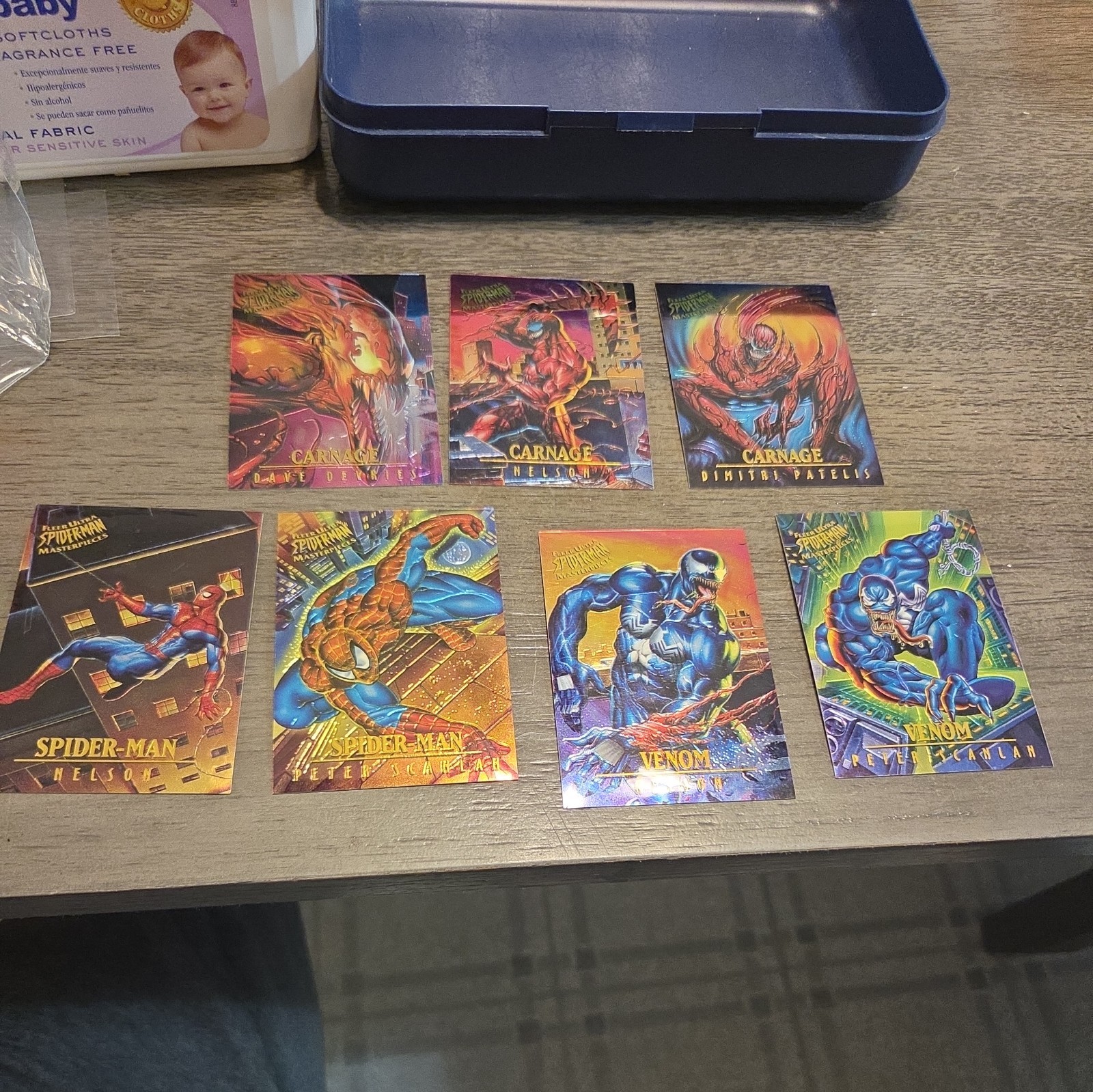 Fleer 1995 Fleer Ultra Spider-Man Masterpieces 7-Card Lot Venom Carnage Auto