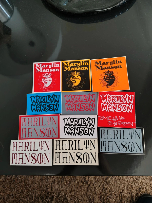 Marilyn Manson lot de 11 autocollants