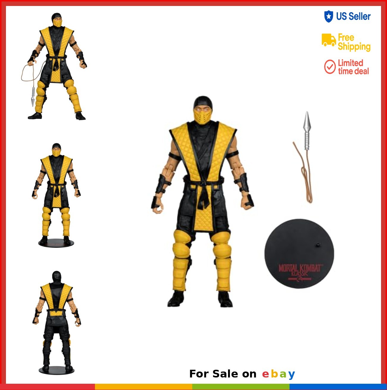 Modellino Mortal Kombat Klassic Scorpion 7 pollici ultra articolazione 22