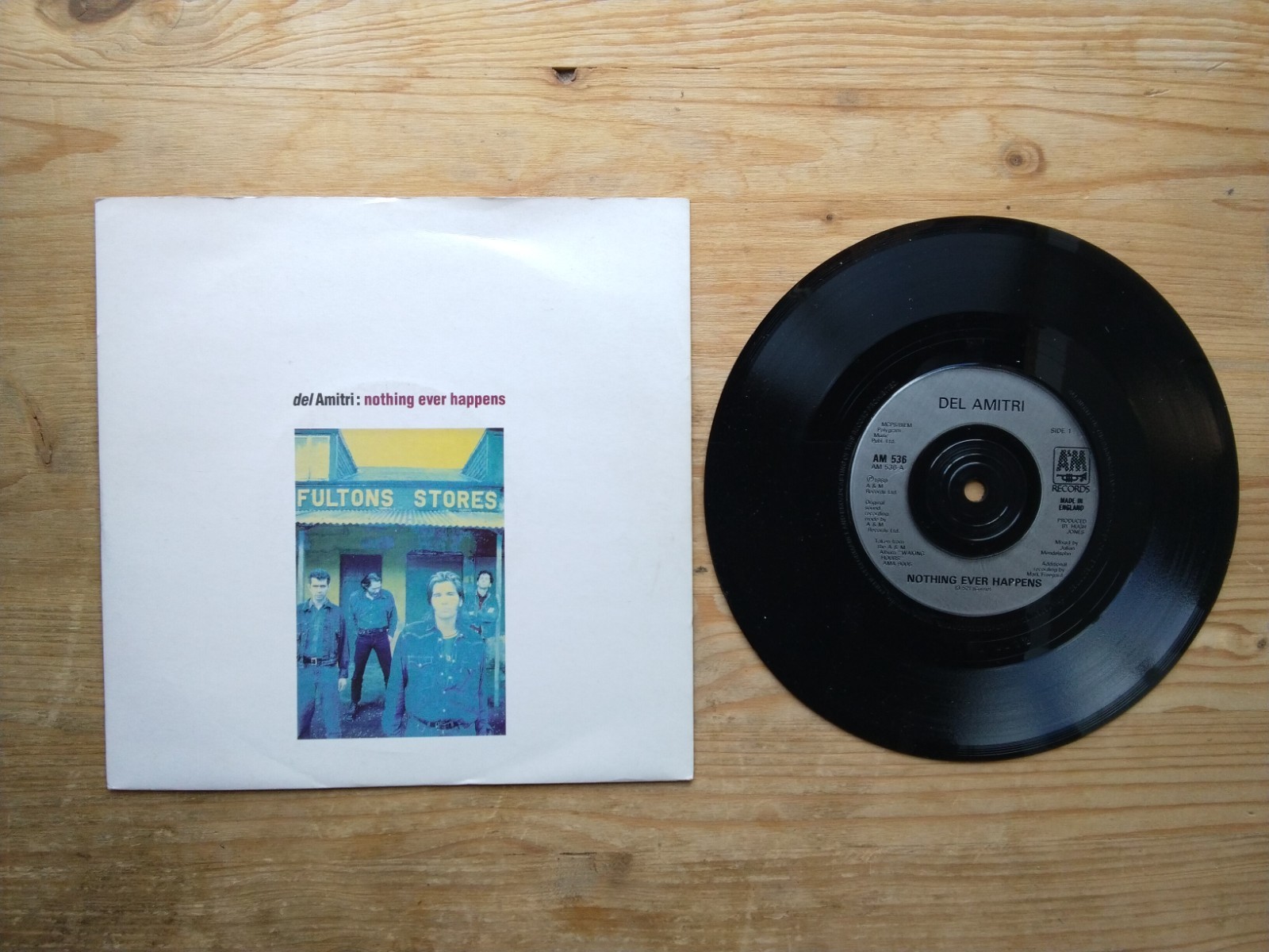 Del Amitri Nothing Every Happens Excellent 7" Single Vinyl Record AM536 (AK2)
