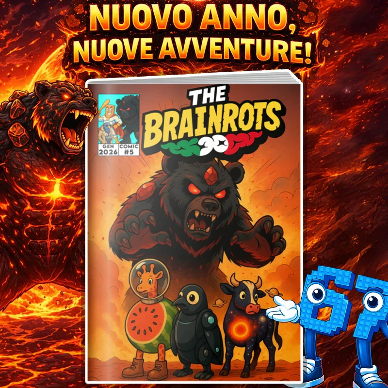 Fumetto THE BRAINROTS numero 5 dei Personaggi Italian Brainrot libretto Comic #5