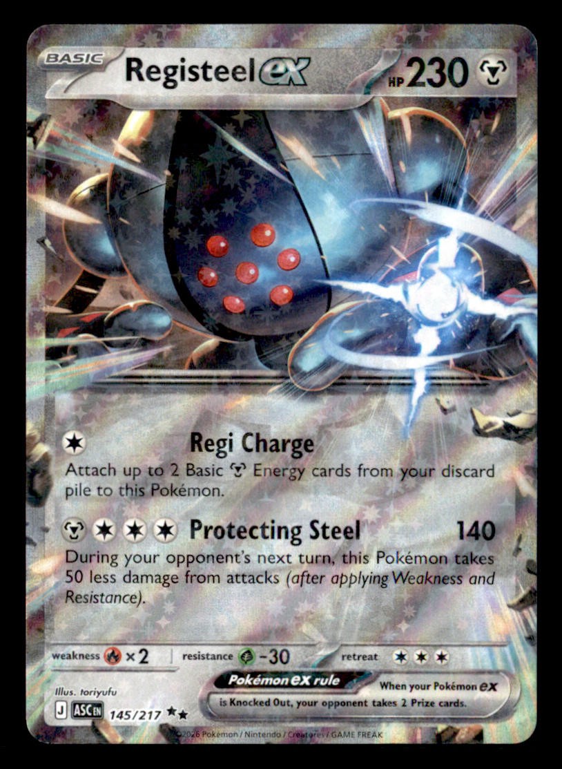 Registeel ex Holo Double Rare ME: Ascended Heroes 145/217 quasi nuovo