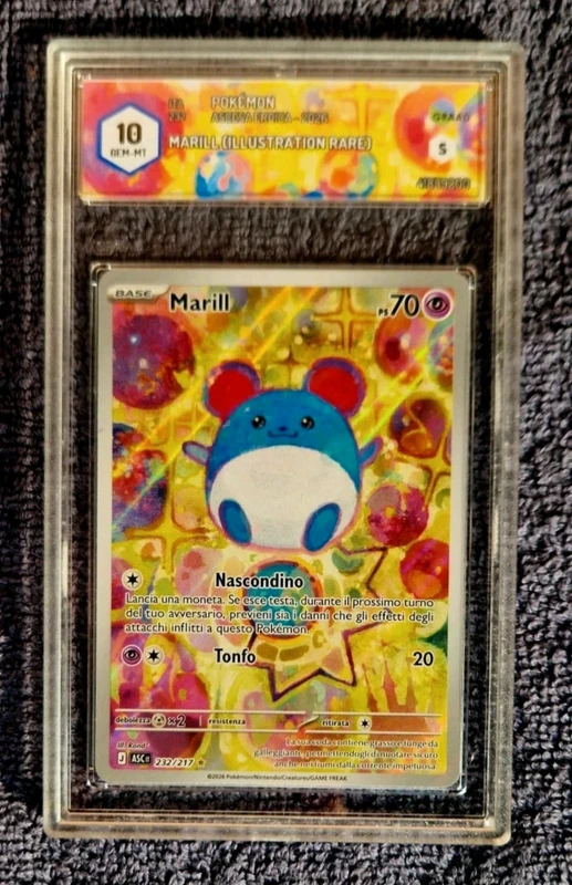 Pokémon - Marill 232/217 Ascesa Eroica ITA Illustration Rare Holo Graad 10 psa