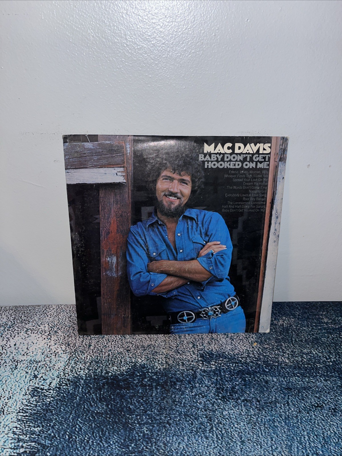 Mac Davis Baby Don't Get Hooked On Me LP Record Album Vinyl
