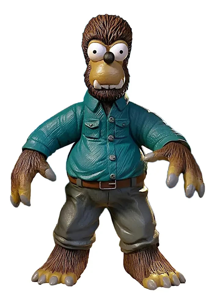 Homer Simpson Figura Lupo Mannaro Hombre Lobo Parodia I Simpson Made In Mexico