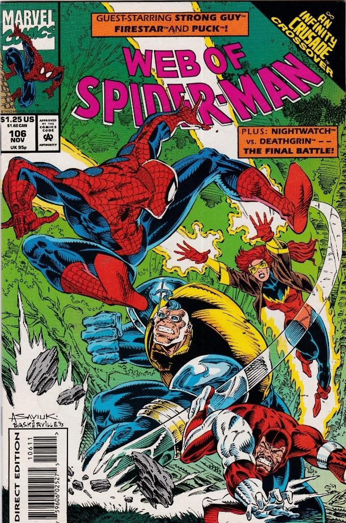 Web of Spider-Man #106.  Marvel Comics 1993 ottime condizioni (9.0)