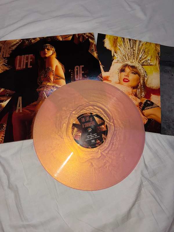 taylor swift the life of a showgirl pink shimmer vinyl