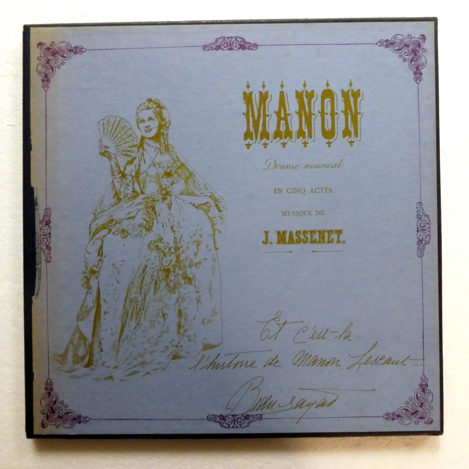 MANON Drame Musicale MASSENET Live Metropolitan Opera 3xLP 33 RPM