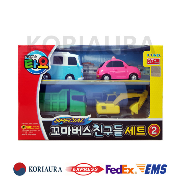 Tayo The Little Bus Friends Special Set Ⅱ (4 Cars: Bongbong, Heart, Max, Poco)