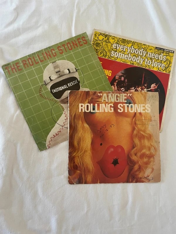 lot de 03 vinyles 45T lp 7" de Rolling stones