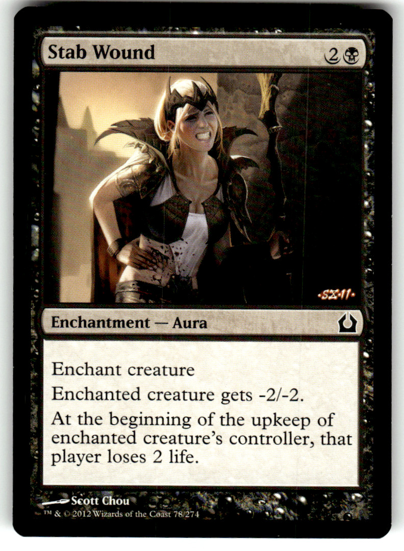 Pugnalato ferita ritorno a Ravnica 78 C Magic: The Gathering quasi nuovo