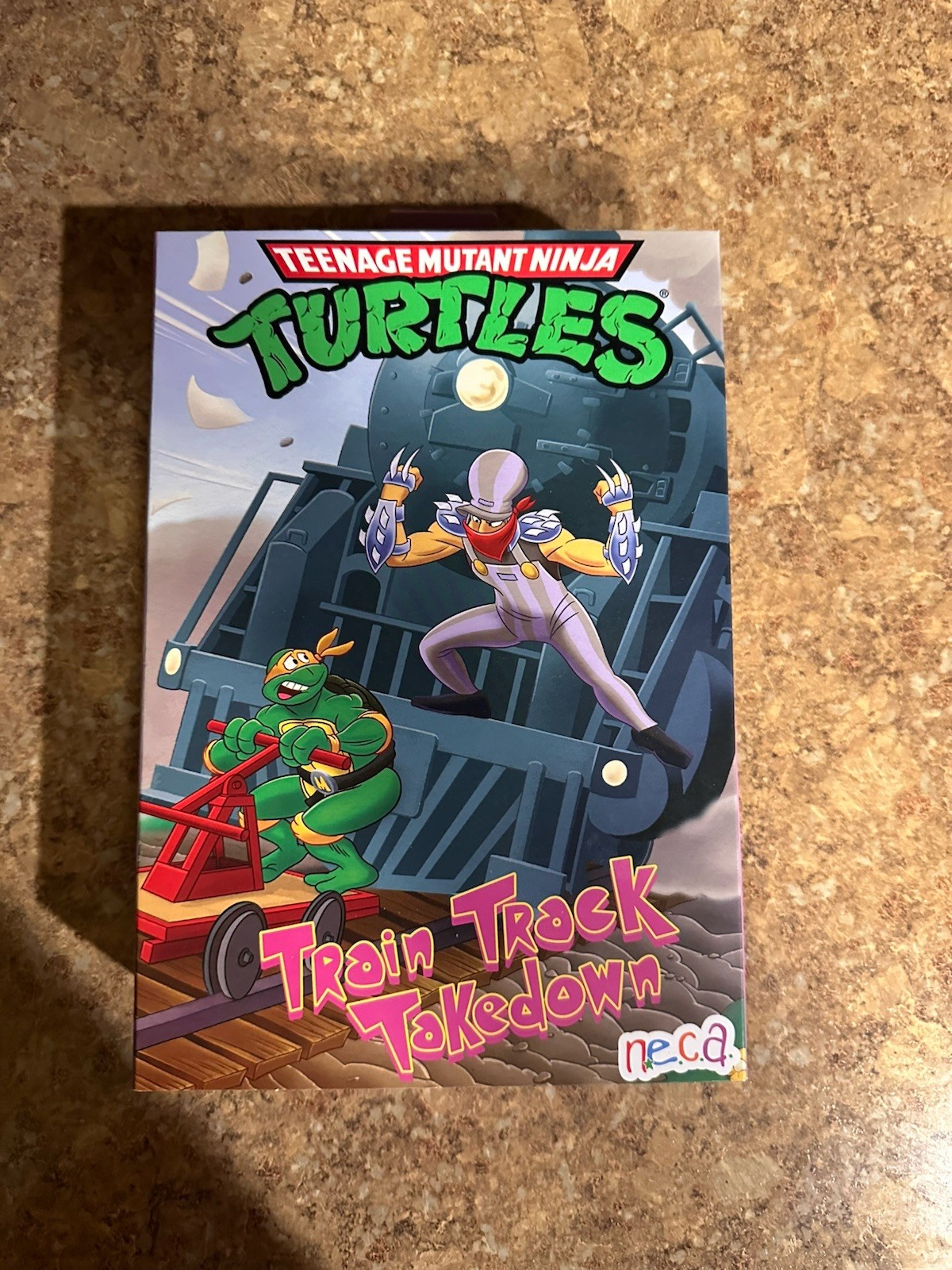 Modellino esclusivo NYCC 2025 NECA TMNT pista treno rimozione trituratore 1:12