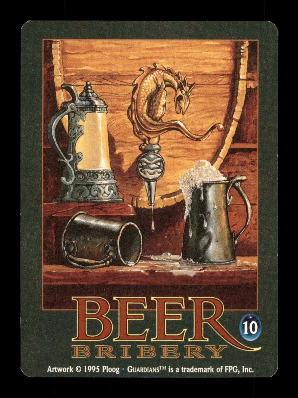 Beer Bribery 10 Guardians 1995 Artwork FPG Trading Card TCG CCG