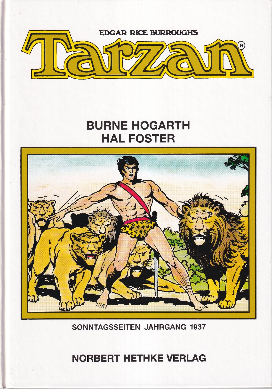 Tarzan pagine domenicali anno 1937 Hethke copertina rigida volume da collezione