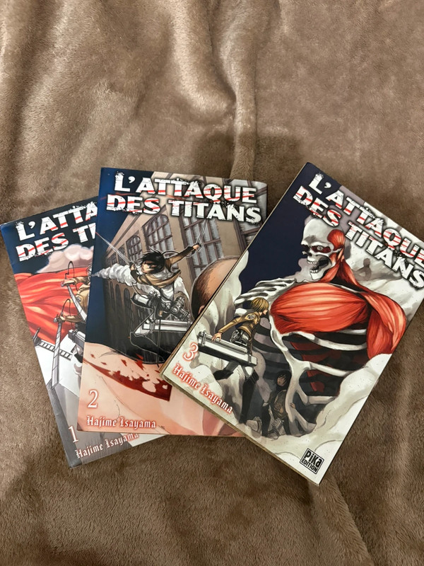 tome 1 à 3 de l’attaque des titans